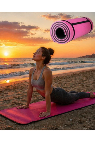 10MM YOGA MATI PEMBE ürün görseli 1