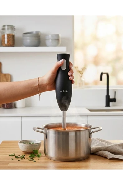 Paslanmaz Çelik Blender Ayağına Sahip Ergonomik El Blenderı ürün görseli 1