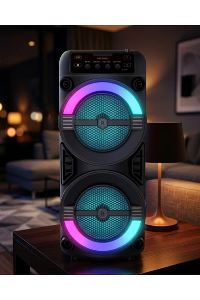 RGB Işıklı Bluetooth Hoparlör Kablosuz Taşınabilir Stereo Speaker ürün görseli 1