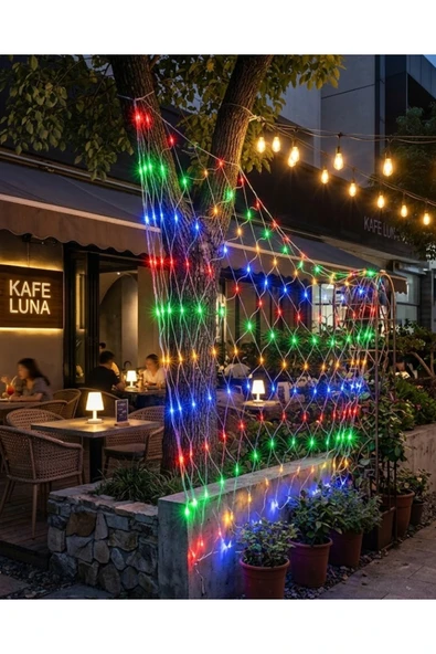 Ağ Şeklinde LED File Işık Dekoratif Ortam Aydınlatma Bahçe Balkon Süsü ürün görseli 1
