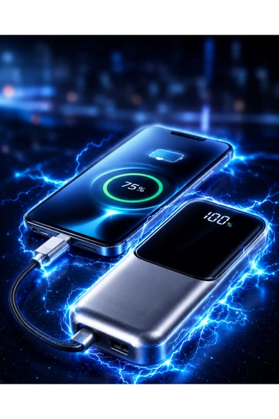 Gün Boyu Kesintisiz Enerji Sunan Hızlı Şarj Destekli Powerbank ürün görseli 1