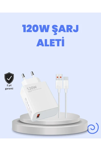 120 Watt Turbo Şarj Cihazı Xiaomi Redmi Note 10 11 12 Uyumlu ürün görseli 1