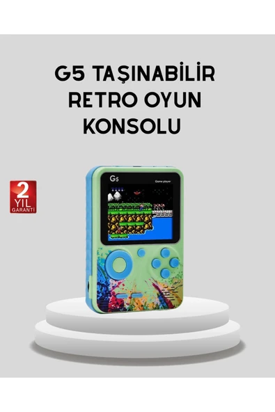 G5 Taşınabilir Retro Game Box 500 Oyunlu Şarjlı Mini Oyun Konsolu ürün görseli 1