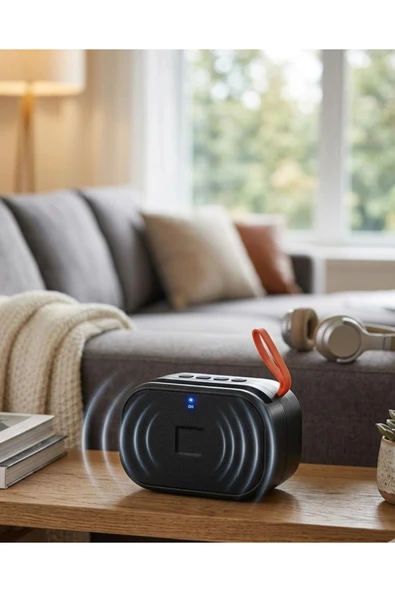 Taşınabilir Kablosuz Bluetooth Hoparlör USB TF Kart Destekli Ses Sistemi ürün görseli 1