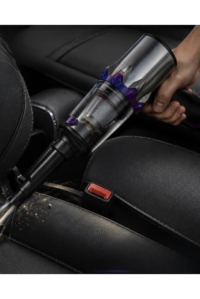 Şarjlı Araç Süpürgesi 22.000 Pa Turbo Güçlü Metal HEPA Filtreli Oto Süpürge ürün görseli 1