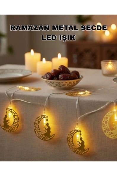 Ramazan Temalı Ay İçinde Secde Eden Adam LED Peri Işığı ürün görseli 1