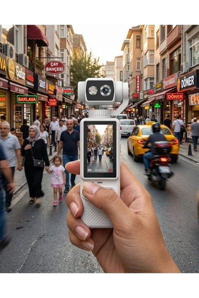 Kompakt 4K Video Kamera Otomatik Netleme ve Dahili Işık Destekli El Kamerası ürün görseli 1
