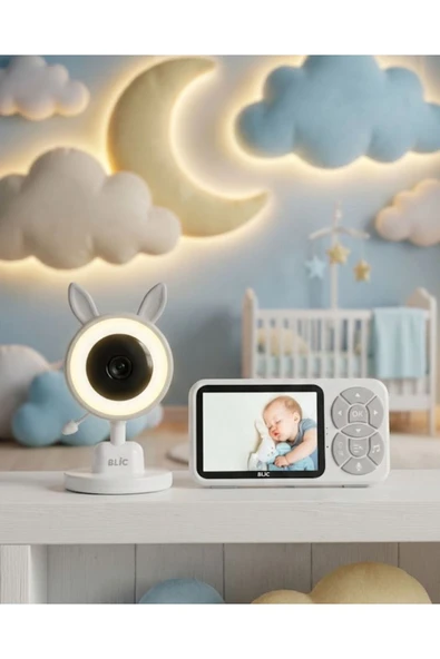 LCD Ekranlı Bebek İzleme Kamerası Ninnili Gece Görüşlü Güvenlik Sistemi ürün görseli 1