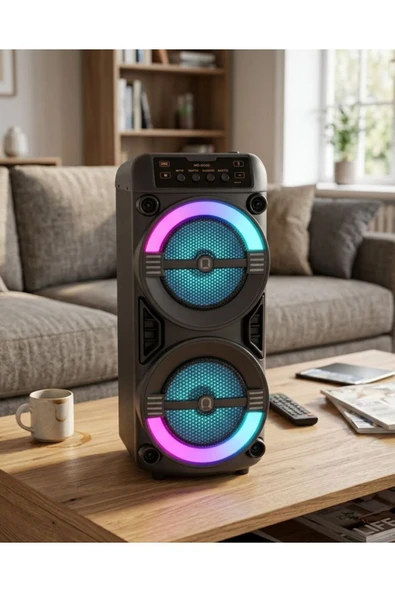Taşınabilir Bluetooth Hoparlör RGB Işık Efektli Stereo Ses ürün görseli 1
