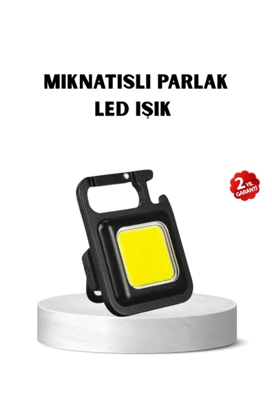 USB Type-C Şarjlı Mini Fener  Manyetik, Katlanabilir ve Şişe Açacaklı Tasarım ürün görseli 1