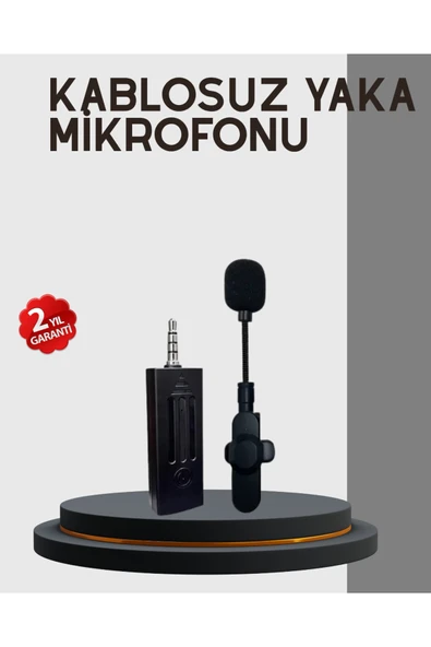 20 Metre Menzilli Kablosuz Yaka Mikrofonu Gürültü Engelleyici ürün görseli 1