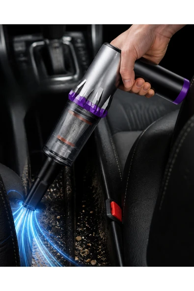 22.000 Pa Araç Süpürgesi Yüksek Emiş Güçlü Şarjlı 9000 mAh Kablosuz Oto Süpürge ürün görseli 1