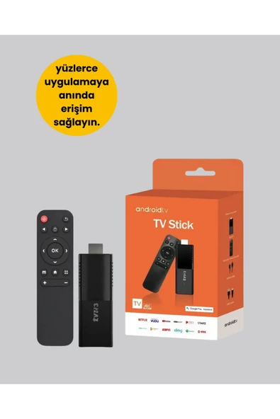 Android TV Stick 4K Ultra HD Görüntü Destekli - Resim 2