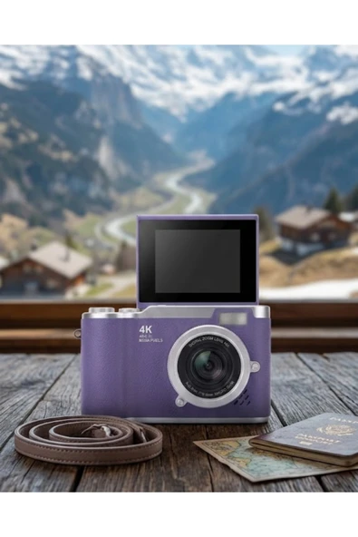 Vlog Kamera 4K Video 48 MP Otomatik Odaklı Flip Ekranlı ürün görseli 1