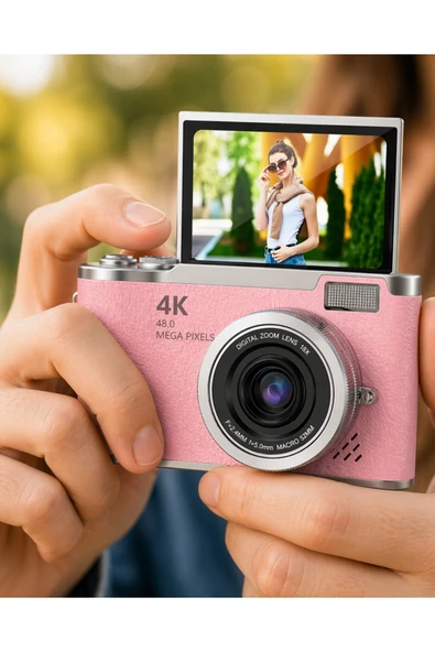 Profesyonel Çekim İçin 48 MP Kamera 18x Zoom Flip Ekran Dijital Kamera ürün görseli 1