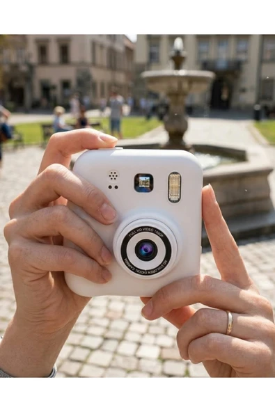 Çocuk Dijital Baskılı Kamera 5 Kalem 4 Rulo Kağıt Hediyeli Eğlenceli Fotoğraf Makinesi ürün görseli 1
