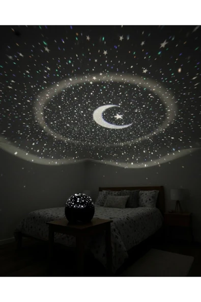 Fişli Yıldız Projektör Gece Lambası Müzikli ürün görseli 1