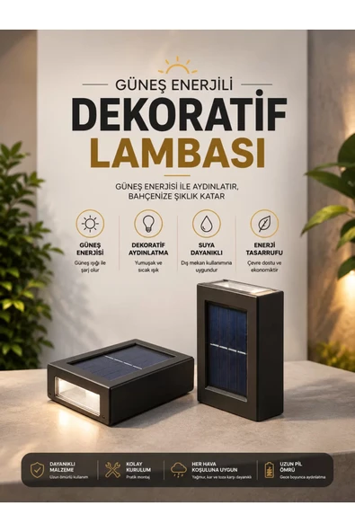Bahçe Aydınlatması Solar Güneş Enerjili Dekoratik Led Işıklı Lamba ürün görseli 1