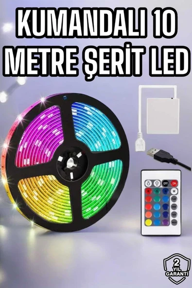 Smart Şerit Led TV Arkası Renkli Kumandalı 10 Metre ürün görseli 1