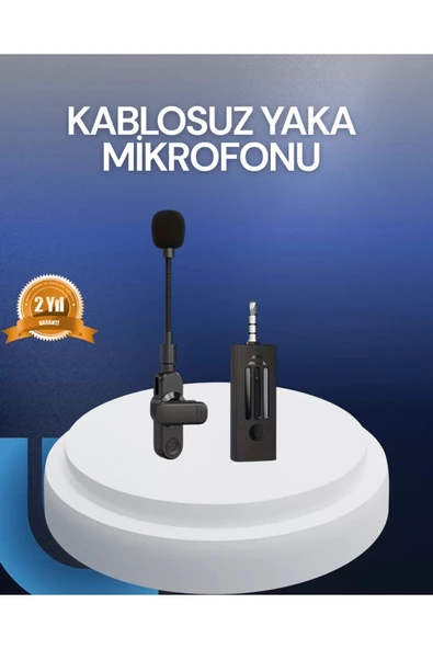 Profesyonel Ses Kayıt İçin Kablosuz Mini Yaka Mikrofonu ürün görseli 1