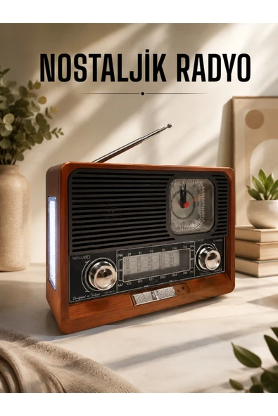 Nostaljik Radyo USB,AUX Ve SD Kart Girişli Bluetooth Bağlantılı ürün görseli 1