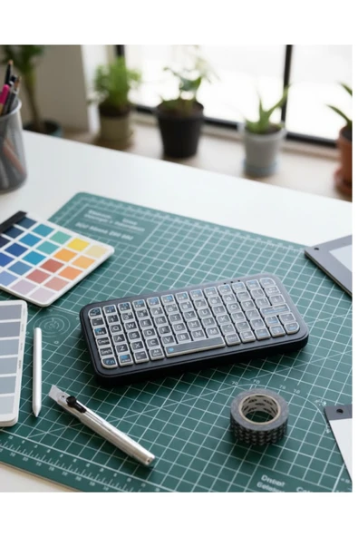 Şarjlı Kablosuz Mini RGB Klavye Uzun Pil Ömürlü ürün görseli 1
