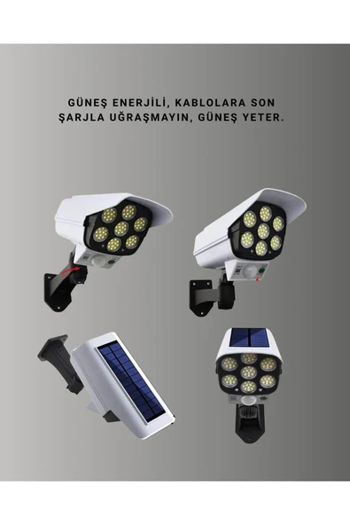 KAMERA GÖRÜNÜMLÜ BAHÇE LAMBA - Resim 3
