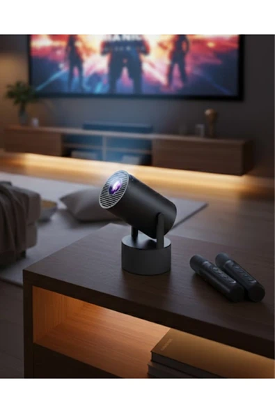 Akıllı Projeksiyon Cihazı Karaoke Mikrofonlu 1080P Android ürün görseli 1