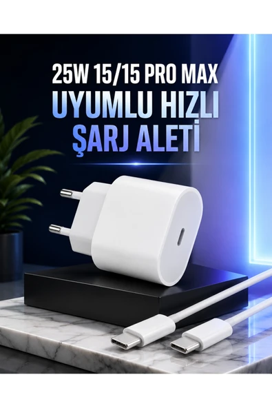 Güç Adaptörü ve Kablosu Şarj Aleti 15/15 Pro Max Uyumlu Hızlı Şarj ürün görseli 1