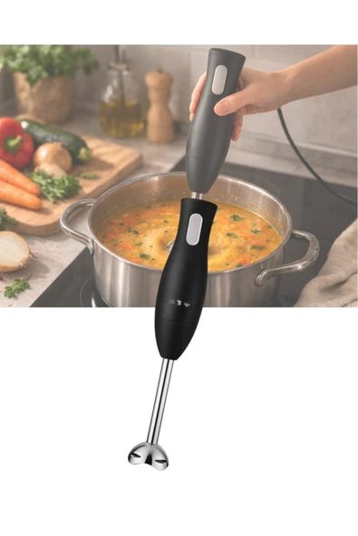 Mutfak El Blenderı Paslanmaz Çelik Uçlu Ergonomik Tasarım - Resim 3
