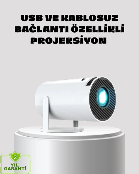 Nevamel® Kablosuz Bağlantılı Full HD Ev Sinema Projeksiyonu 160 ANSI Lümen ürün görseli 1