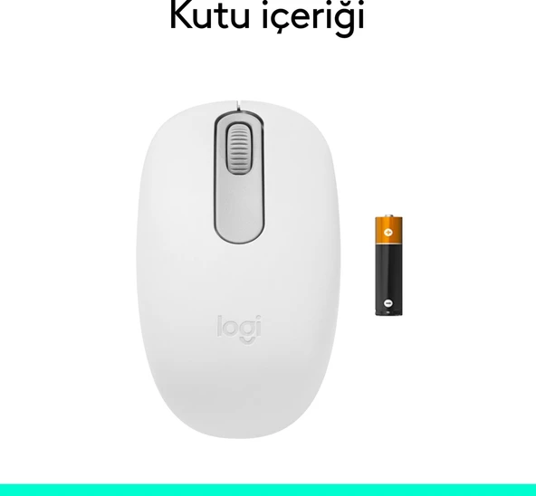 Logitech M196 Bluetooth Kablosuz Kompakt Pc ve Mac ile Uyumlu Mouse - Beyaz - Resim 8