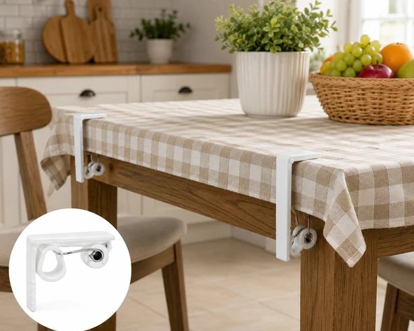 Masa Örtüsü Mandalı Yaylı 4 Lü Set - Resim 4