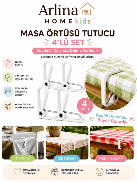 Masa Örtüsü Mandalı Yaylı 4 Lü Set ürün görseli 1