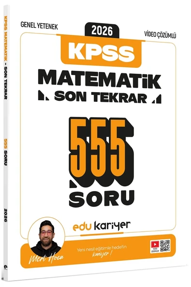 Edu Kariyer Mert Hoca 2026 KPSS Genel Yetenek Matematik Son Tekrar 555 Soru ürün görseli 1