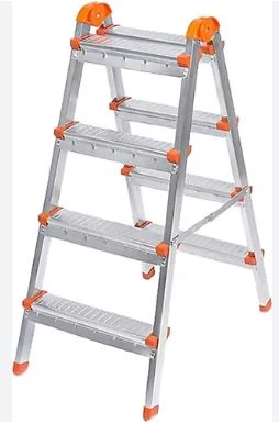 ÇİFT ÇIKIŞLI METAL MERDİVEN 4 BASAMAK ( 4+4 BASAMAKLI ) ürün görseli 1