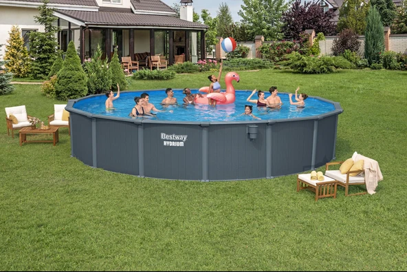 Bestway Prefabrik Havuz Hydrium Çelik Duvarlı Yer Üstü Çember Havuz Seti  7,32 m x 1,32 m 561RP ürün görseli 1