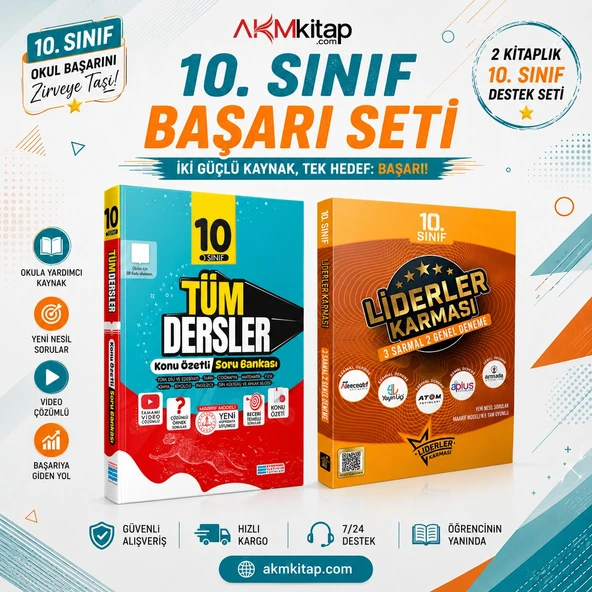 Evrensel İletişim 10. Sınıf Tüm Dersler Konu Özetli Maarif Model ve Liderler Karması Deneme Seti 2 Kitap ürün görseli 1