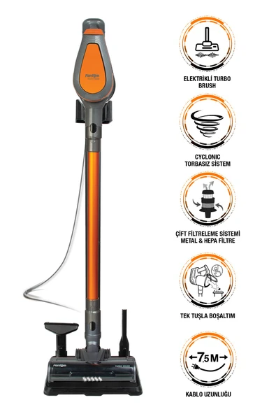 Fantom Pluto P 6000 Cyclone Dikey Elektrikli Süpürge Antrasit ürün görseli 1