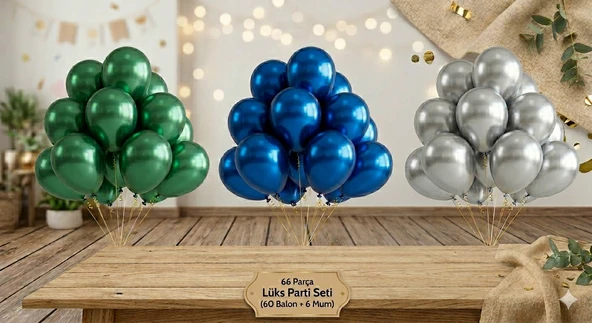 Premium Krom Balon Seti ürün görseli 1