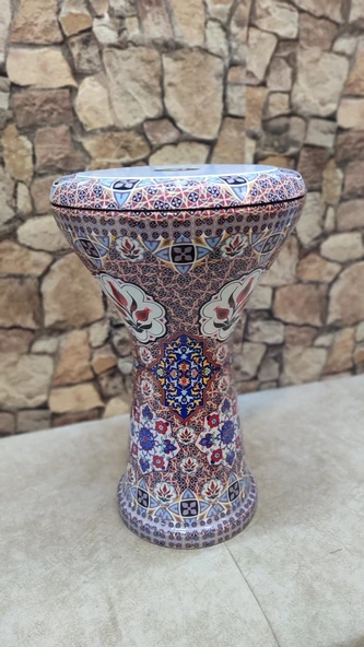 Darbuka profesyonel çini işçilik - Resim 5