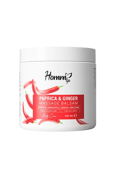 HOMM LIFE BİBER & ZENCEFİLLİ MASAJ BALSAM 500 ML ürün görseli 1