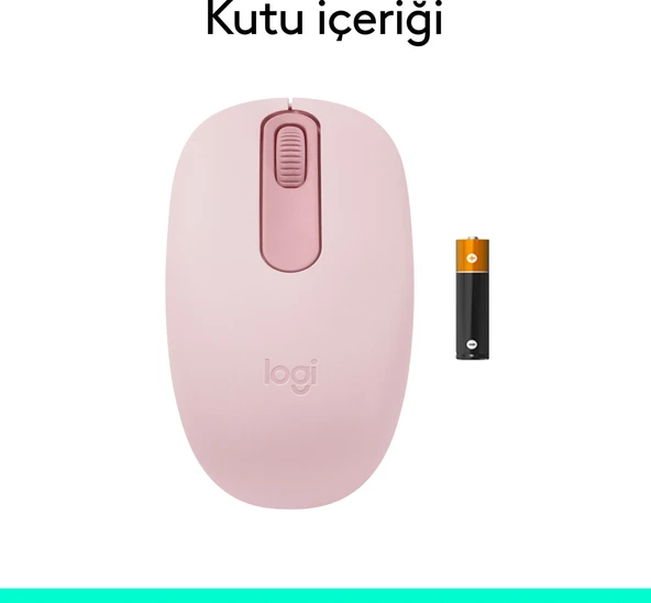 Logitech M196 Bluetooth Kablosuz Kompakt Pc ve Mac ile Uyumlu Mouse - Pembe - Resim 7