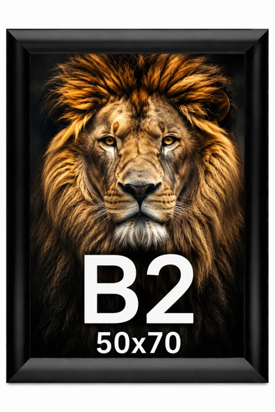 B2 50x70 Siyah Alüminyum Çerçeve Açılır Kapanır Gönye Köşe 25mm ürün görseli 1