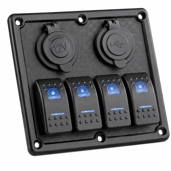 Switch Panel 4'lü 12V USB ürün görseli 1
