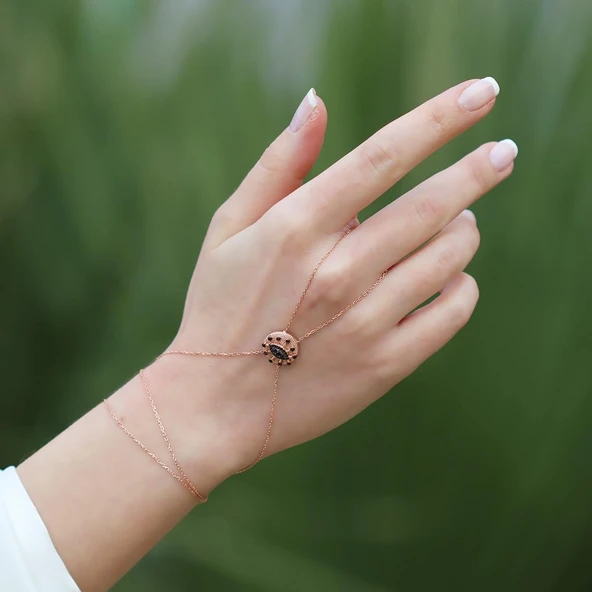 Göz Modeli Rose Gold Gümüş Şahmeran ürün görseli 1
