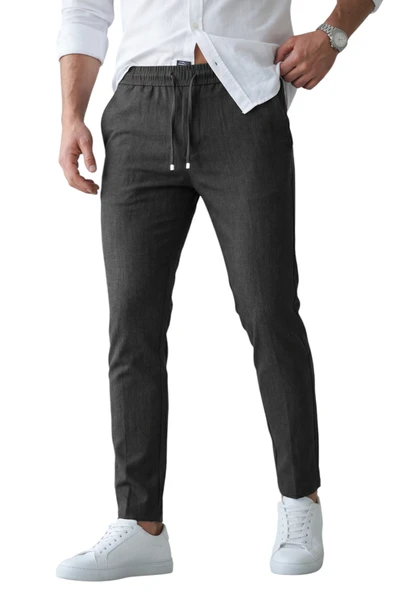DeepSEA Slim Fit Beli Lastikli İpli Likralı Soft Touch Erkek Spor Pantolon 2601746 ürün görseli 1