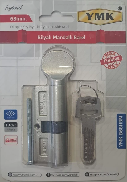 YMK 68 mm BİLYALI HYBRİD SATEN MANDALLI BAREL YMK-B68HBM ürün görseli 1