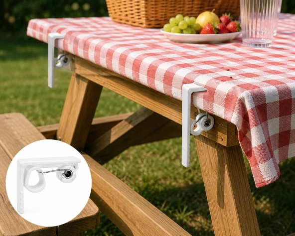 Masa Örtüsü Mandalı Yaylı 4 Lü Set - Resim 3