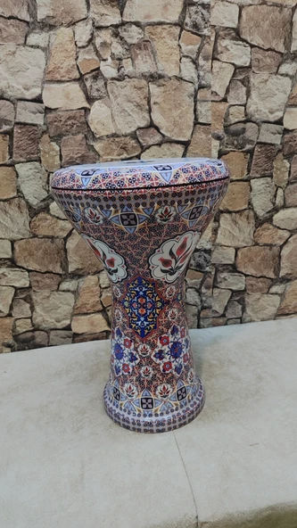 Darbuka profesyonel çini işçilik - Resim 4